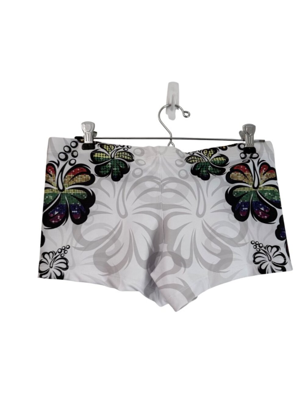 Rufskin White Multicolor Floral Tropical Lace Up Swim Trunks Mens Size Medium - Picture 4 of 4